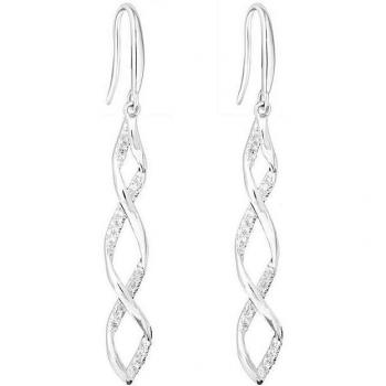 Cubic Zirconia Love Wrapped Earrings