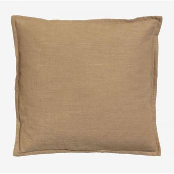Masseur de coussin rond carré 45 x 45 cm – tissu coton Élégance Brown Latte