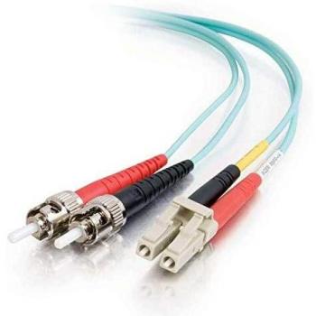 CSG Glasfaserkabel LC-ST 10 GB 50/125 OM3 Duplex Multimode PVC 1m türkis