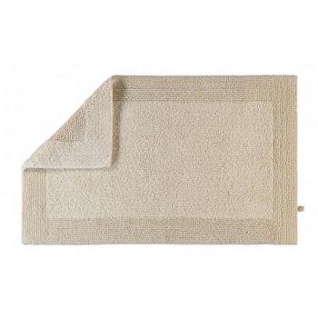 Rhomtuft Badezimmermatten Kollektion Prestige, Farbe Natur-Jasmin und silberner Rand, 20er Pack