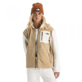 The North Face – Polaire zippée – W Yumiori Full Zip Khaki Stone White Dune pour Femme – Taille 130‑141 – Beige