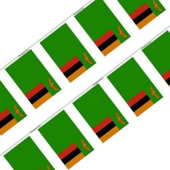 Guirlande Zambienne 100 Drapeaux 14x21cm