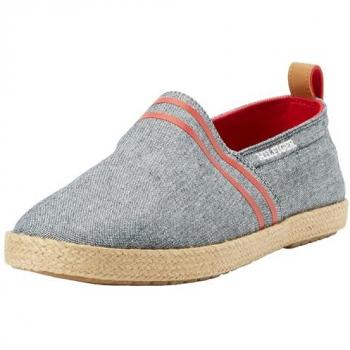 Marine Melange Espadrilles mit Label-Stitching