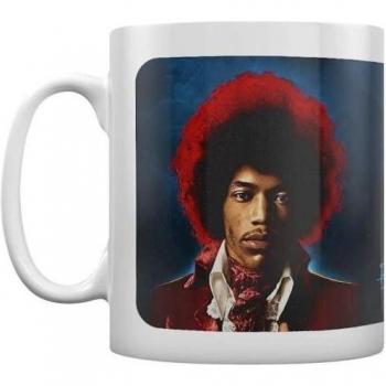 Jimi Hendrix Tasse mit Himmelsthema