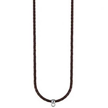 Collier en Cuir et Argent 925 Esprit Femme