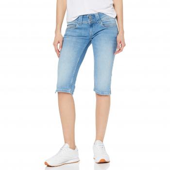 Short Denim Pepe Jeans VENUS CROP Femme Bleu