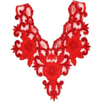 Patch rose fleur en broderie pour bricolage