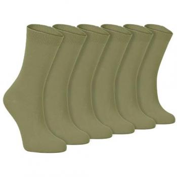 Ladies Dark Green Cotton Socks