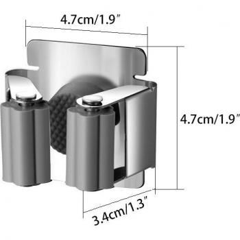 Wandbevestigde Mop Organizer met Haakjes