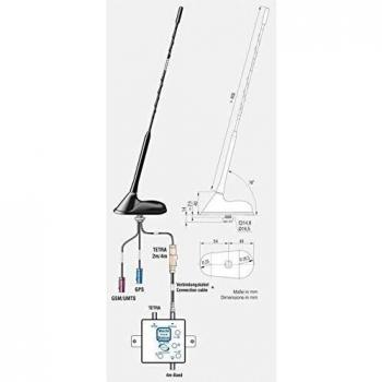 ATBB 4m Tetra-GSM-GPS Dachantenne mit Abstimmweiche
