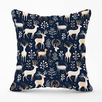 Festive Reindeer Pattern Cushion