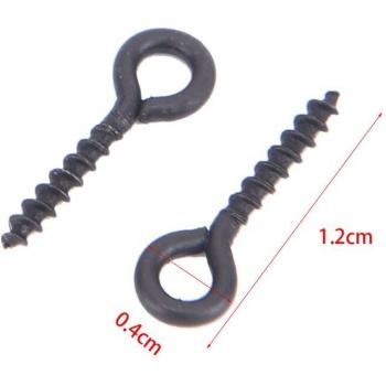 10/20Pcs Boilie Screw Pegs with Ring Swivel for Carp Fishing