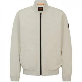 Light Beige & Tan Boss Othmare Bomber – Men’s Regular 40