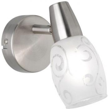 Trio LED Spotlampe Colmar Nickel mit satiniertem Glas