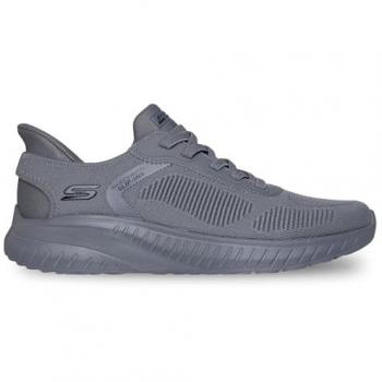 Skechers BOBS Sport Squad Chaos Slip‑In – Dark Gray, 9.5 (Vegan, Textile Blend)