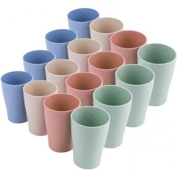 Reusable Wheat Straw Drinking Cups for Kids and Adults
