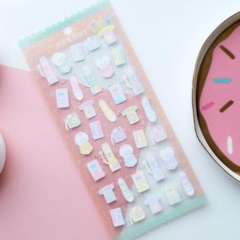 Nekoni Colorful Macaron Stickers for Journals