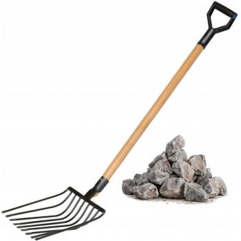 Steel Stone Beet Fork by KADAX – Dark D‑Handle Version