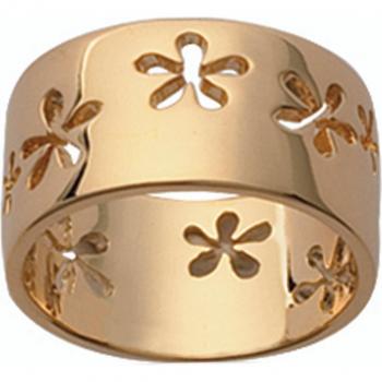 10 mm Gold-Flora Ring – 52 K Gold Coated