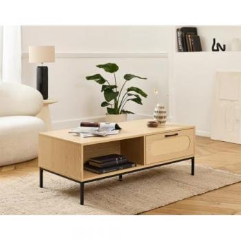 Best Mobilier Nagato – table basse contemporaine 110 cm, bois noir