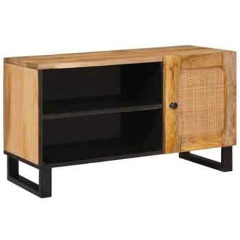TV Storage Unit – Solid Mango Wood, Brown, 80x33x46cm