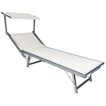 Lettino Prendisole Spiaggia Mod. Singapore 2 Pz Beige