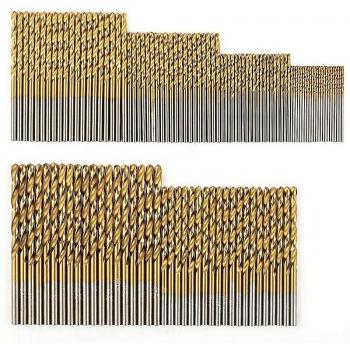 Kit de 120 forets HSS en titane pour métal, bois, plastique, cuivre et aluminium (1 mm à 3,5 mm)