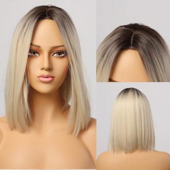 EASIHAIR Brown to Blonde Ombre Heat Resistant Wig