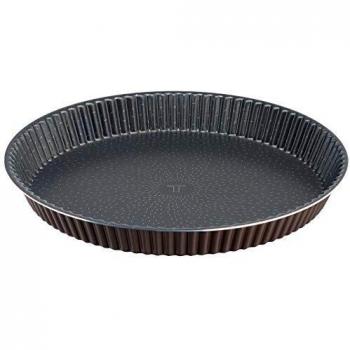 Molde de tarta Tefal 27 cm, hierro fundido y marrón elegante