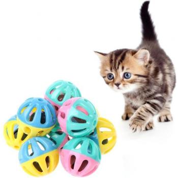 10 Pcs Double Color Plastic Balls for Pet Play