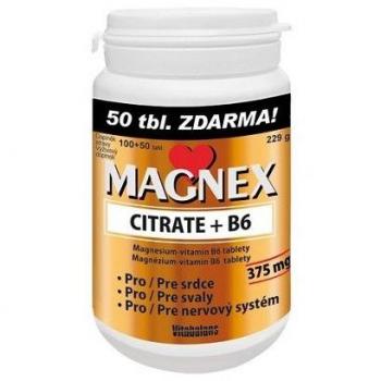 Magnex citrate 375 mg+B6 tbl.100+50