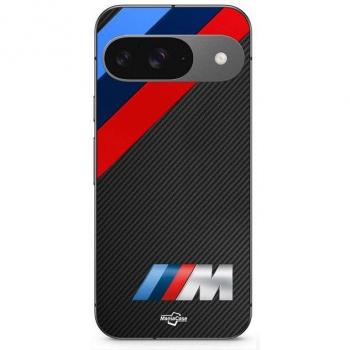 Coque – MANIACASE – Google Pixel 9 – Schwarz – Weich – BMW M Power Logo