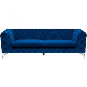 Azure Velvet Chesterfield Sectional