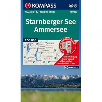 KOMPASS Wanderkarte 180 Starnberger See Ammersee 1:50.000