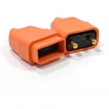 Pin Heavy Duty Rubber 10 Amp In Line Coupler Connector Orange