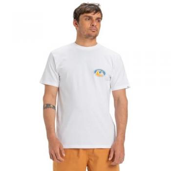 Quiksilver T-Shirt Bianco Regular Fit 08050 EV Flower Chaos