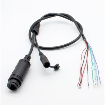 Sistema PoE 48 V con Cable de extremo CCTV y Adaptador LAN