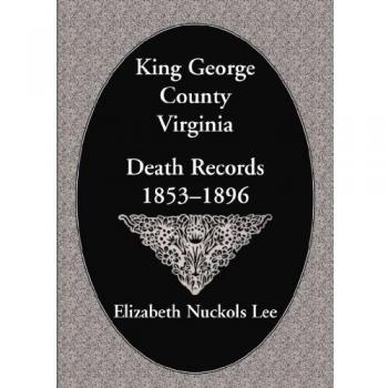 King George County Virginia Death Records 1853-1896
