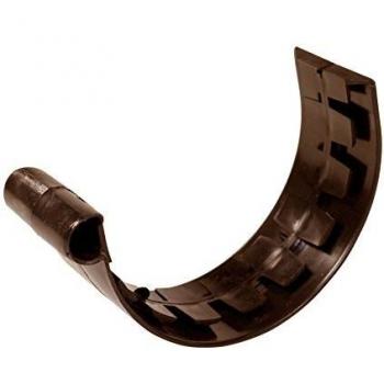 Point d’assemblage PVC 25 mm demi‑ronde, teinte marron – First Plast