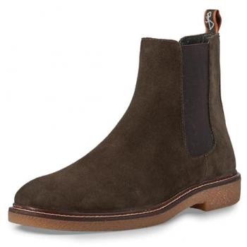 Marco Tozzi Herren Chelsea Boots aus Wildleder mit Blockabsatz, Braun, 42 EU