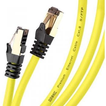 Cable de Red SFTP Cat8 0.5m Amarillo Duronic