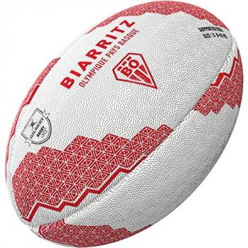 Supporter Rugby Biarritz Gilbert Ballon Blanc Taille 5