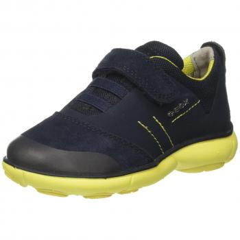 Geox J Nebula a, Zapatillas Deportivas para Niños, Azul (Navy/Lime)