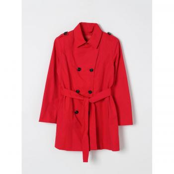 Trench Misto Cotone Rosso Max & Co. per Bambina Taglia 13