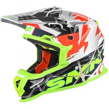 Casco Integrale Cross SMK ALLTERRA FULMINE MX – Bianco/Giallo S (S)