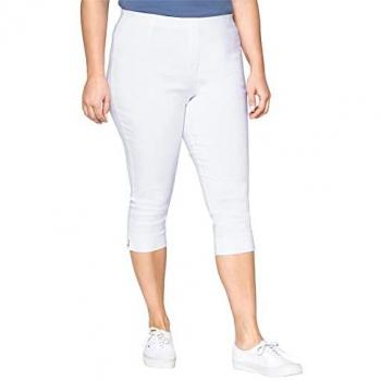 Weißes 3/4‑Hosen-Set „Bengalin“ – unifarben, knitterarm, Pflegeleicht, Größe 48