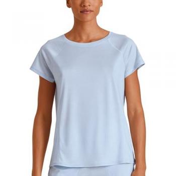 CALIDA DSW Cooling Kurzarm‑Sleepshirt, M, Blau – Frauenmodell