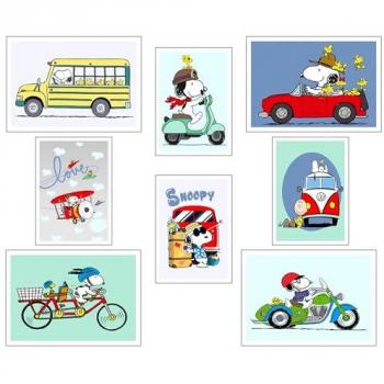 Colección Snoopy Moderna 8 Cuadros