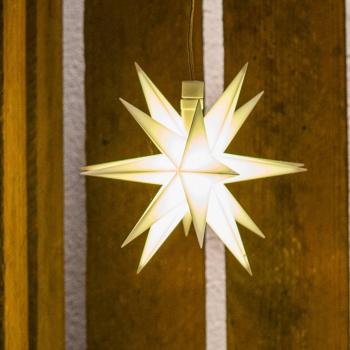 Luce Stella Esterno 18 Punti Ø12cm Batterie White