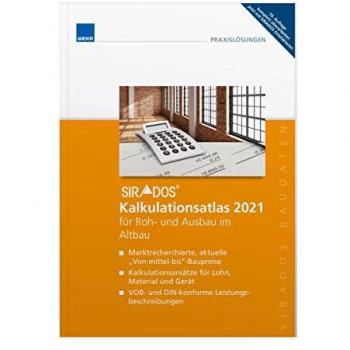 SIRADOS Baudaten Sirados Kalkulationsatlas 2021 Für Roh